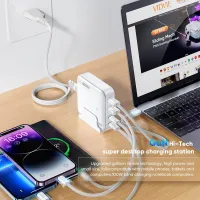 VIDVIE PLE247 100W GaN Desktop Charger with Cables and Stand