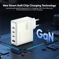VIDVIE XL-PLE225 100W GaN Fast Charger (3 Type-C + USB)
