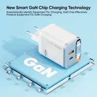 VIDVIE XL-PLE227 40W GaN Charger with Retractable Cable