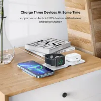 VIDVIE WLC1408 3-in-1 Foldable Magnetic Wireless Charger