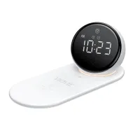 VIDVIE WLC1415 5-in-1 Wireless Charger, Speaker, Clock and Night Light