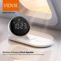 VIDVIE WLC1415 5-in-1 Wireless Charger, Speaker, Clock and Night Light