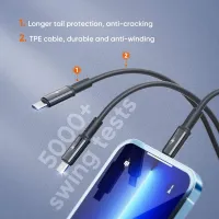 VIDVIE CB4010 5-in-1 Multi Charging Cable 1.2m