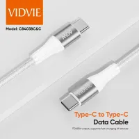 VIDVIE CB4038 Type-C to Type-C Braided Cable (60W)