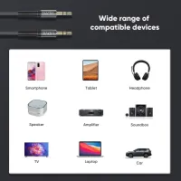 VIDVIE AL1110 3.5mm AUX Audio Cable 1.8m