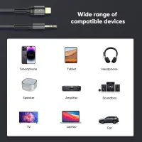 VIDVIE AL1112 Lightning to 3.5mm Audio Cable 1.8m
