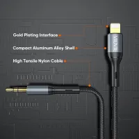 VIDVIE AL1112 Lightning to 3.5mm Audio Cable 1.8m