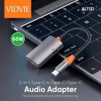 VIDVIE AL1121 2-in-1 Type-C Audio and Charging Adapter (60W)