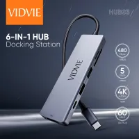 VIDVIE HUB03 6-in-1 USB-C Hub (HDMI 4K, USB 3.0, SD/TF)