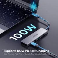 VIDVIE HUB03 6-in-1 USB-C Hub (HDMI 4K, USB 3.0, SD/TF)
