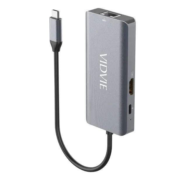 VIDVIE HUB01 6-in-1 USB-C Hub (HDMI 4K, RJ45, USB 3.0)