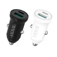 מטען לרכב VIDVIE CC532 קטן (USB + Type-C, 30W)