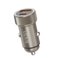 VIDVIE CC542 Metal Car Charger 33W (Type-C + USB)