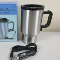 12V Car Heated Travel Mug – Stainless Steel – 16 oz