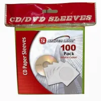 أغلفة ورقية لأقراص CD/DVD سيلفر لاين Silver Line – 100 قطعة – أبيض