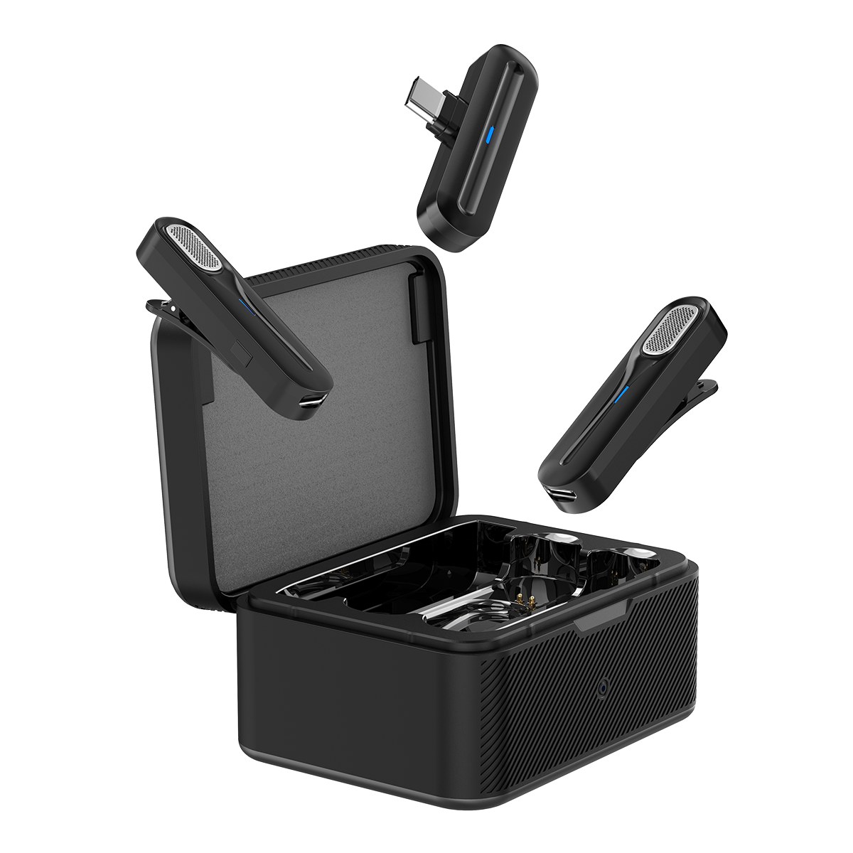 VIDVIE MC01 Wireless Lavalier Microphone Set (2 Mics + Charging Case)